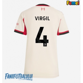 Liverpool Virgil van Dijk #4 Tricou Fotbal Replică 2025-26 Femei Deplasare